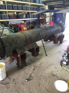 Industrial Melt Tilt Cylinder Before Repair